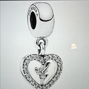 Disney Pandora Charm - Tinker Bell Heart Dangle